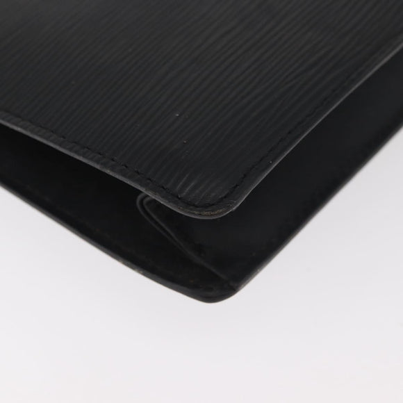 LOUIS VUITTON Epi Serie Dragonne Clutch Bag Black Noir M52612 LV Auth bs35123