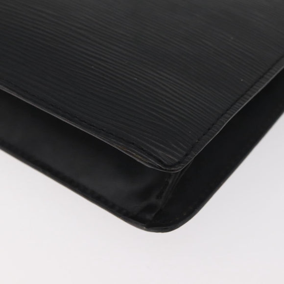 LOUIS VUITTON Epi Serie Dragonne Clutch Bag Black Noir M52612 LV Auth bs35123