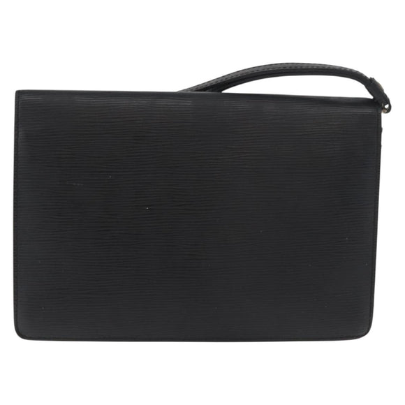 LOUIS VUITTON Epi Serie Dragonne Clutch Bag Black Noir M52612 LV Auth bs35123