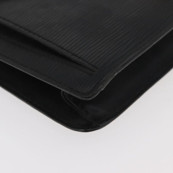 LOUIS VUITTON Epi Serie Dragonne Clutch Bag Black Noir M52612 LV Auth bs35123
