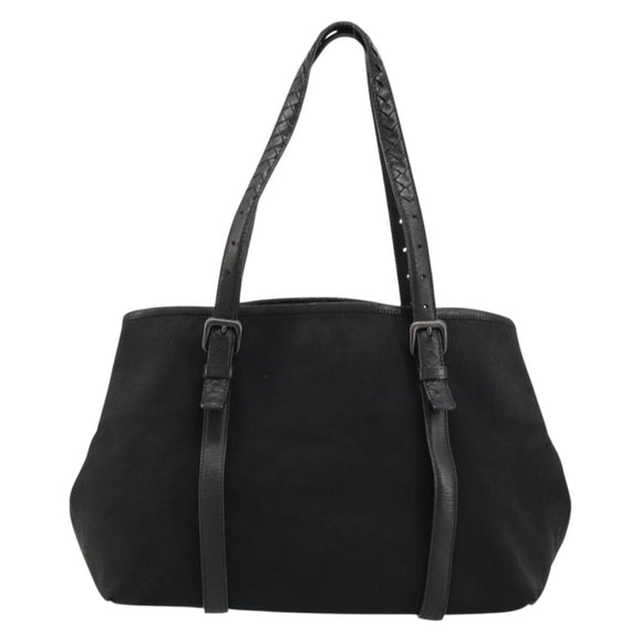 BOTTEGA VENETA Shopper Tas Canvas Zwart 256763 Auth bs35124