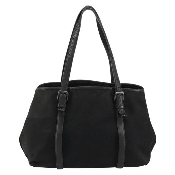 BOTTEGA VENETA Shopper Tas Canvas Zwart 256763 Auth bs35124