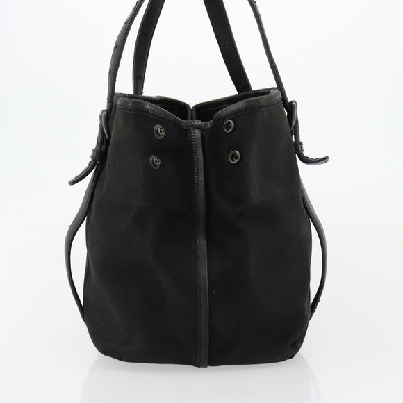 BOTTEGA VENETA Shopper Tas Canvas Zwart 256763 Auth bs35124