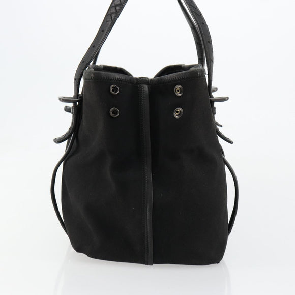 BOTTEGA VENETA Shopper Tas Canvas Zwart 256763 Auth bs35124