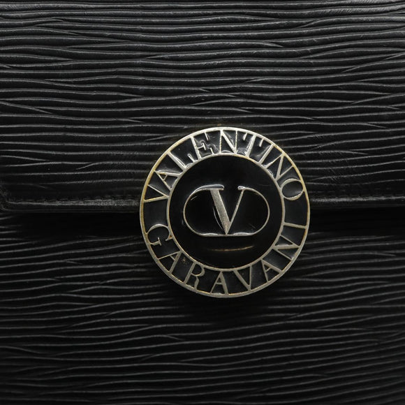 VALENTINO Rugzak Leer Zwart Goud Auth bs35125