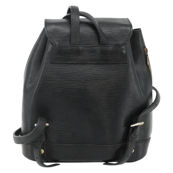 VALENTINO Rugzak Leer Zwart Goud Auth bs35125