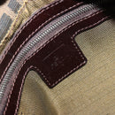 FENDI Zucca Canvas Mamma Baguette Shoulder Bag Black Brown Auth bs35126A-19