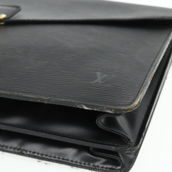 LOUIS VUITTON Epi Serviette Ambassador Business Bag Black M54412 LV Auth bs35128