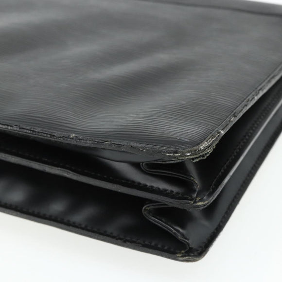 LOUIS VUITTON Epi Serviette Ambassador Business Bag Black M54412 LV Auth bs35128