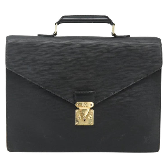 LOUIS VUITTON Epi Serviette Ambassador Business Bag Black M54412 LV Auth bs35128