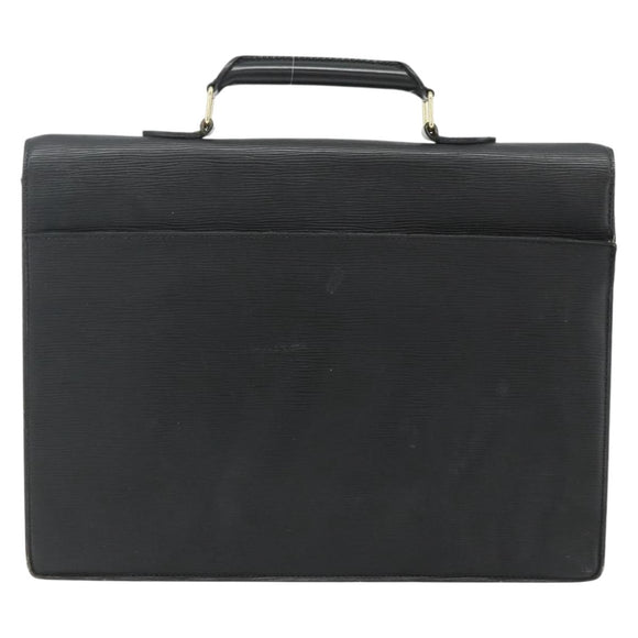 LOUIS VUITTON Epi Serviette Ambassador Business Bag Black M54412 LV Auth bs35128