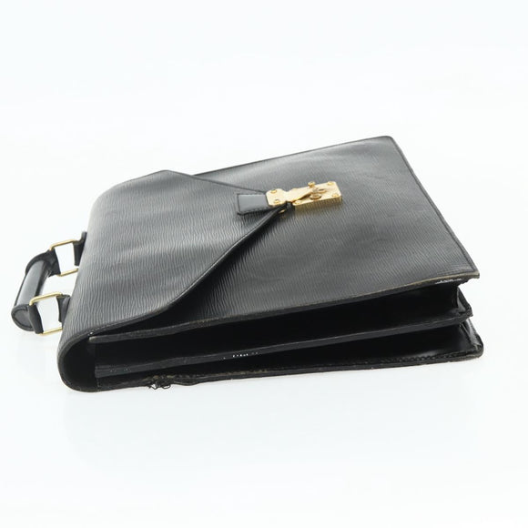 LOUIS VUITTON Epi Serviette Ambassador Business Bag Black M54412 LV Auth bs35128