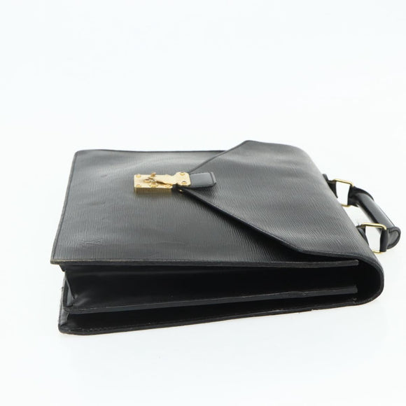 LOUIS VUITTON Epi Serviette Ambassador Business Bag Black M54412 LV Auth bs35128