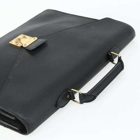 LOUIS VUITTON Epi Serviette Ambassador Business Bag Black M54412 LV Auth bs35128