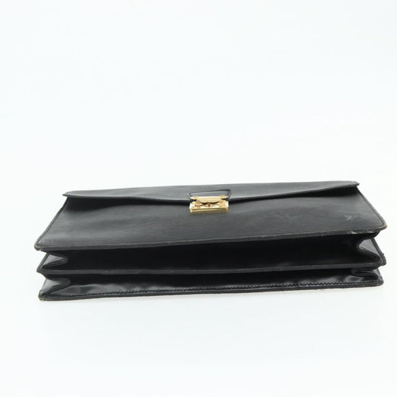 LOUIS VUITTON Epi Serviette Ambassador Business Bag Black M54412 LV Auth bs35128