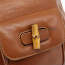 GUCCI Bamboo Backpack Leather Brown Gold 003 3444 0030 Auth bs35138-16
