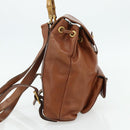 GUCCI Bamboo Backpack Leather Brown Gold 003 3444 0030 Auth bs35138-4