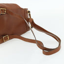 GUCCI Bamboo Backpack Leather Brown Gold 003 3444 0030 Auth bs35138-9