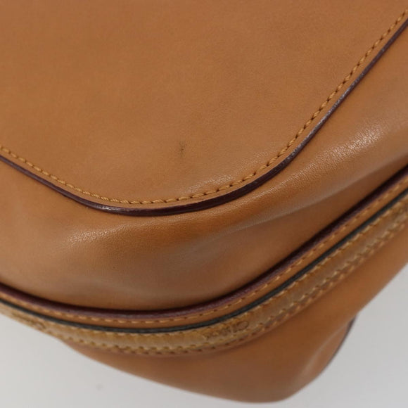Chloe Tote Bag Leather Beige Gold Auth bs35139