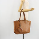 Chloe Tote Bag Leather Beige Gold Auth bs35139-26
