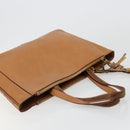 Chloe Tote Bag Leather Beige Gold Auth bs35139-6