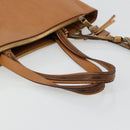 Chloe Tote Bag Leather Beige Gold Auth bs35139-7