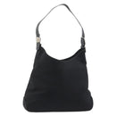 Salvatore Ferragamo Vala Shoulder Bag Canvas Black Silver Auth bs35141-1
