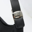 Salvatore Ferragamo Vala Shoulder Bag Canvas Black Silver Auth bs35141-14