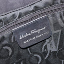 Salvatore Ferragamo Vala Shoulder Bag Canvas Black Silver Auth bs35141-15