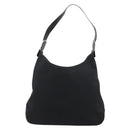Salvatore Ferragamo Vala Shoulder Bag Canvas Black Silver Auth bs35141-3