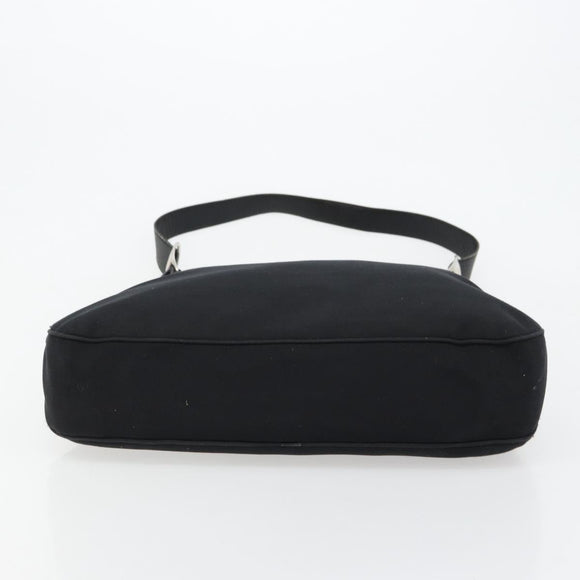 Salvatore Ferragamo Vala Shoulder Bag Canvas Black Silver Auth bs35141
