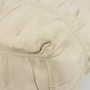 PRADA Hand Bag Leather Ivory Gold Auth bs35142-17