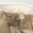 PRADA Hand Bag Leather Ivory Gold Auth bs35142-20