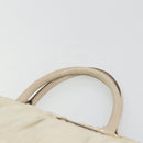 PRADA Hand Bag Leather Ivory Gold Auth bs35142-14