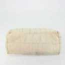 PRADA Hand Bag Leather Ivory Gold Auth bs35142-5