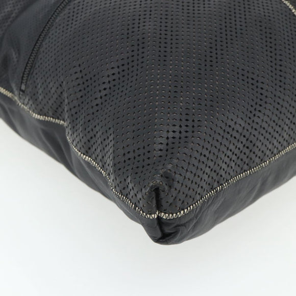 BOTTEGA VENETA INTRECCIATO Shoulder Bag Leather 2way Black Auth bs35143