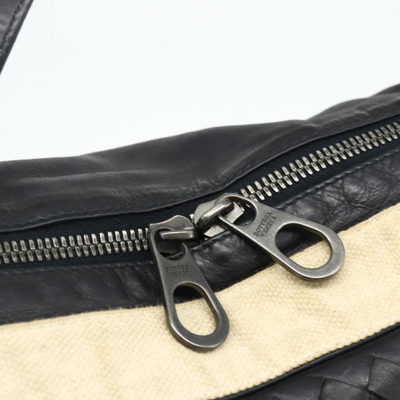BOTTEGA VENETA INTRECCIATO Shoulder Bag Leather 2way Black Auth bs35143