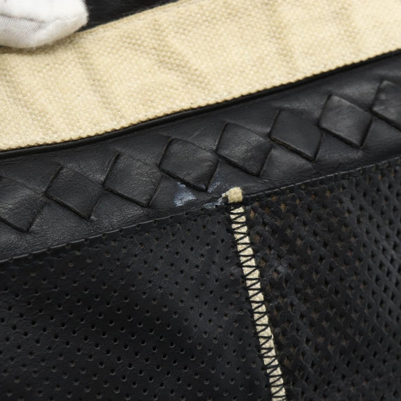 BOTTEGA VENETA INTRECCIATO Shoulder Bag Leather 2way Black Auth bs35143