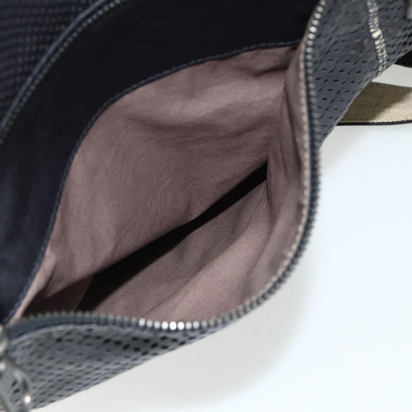 BOTTEGA VENETA INTRECCIATO Shoulder Bag Leather 2way Black Auth bs35143
