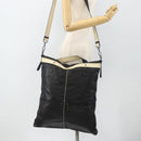 BOTTEGA VENETA INTRECCIATO Shoulder Bag Leather 2way Black Auth bs35143-26