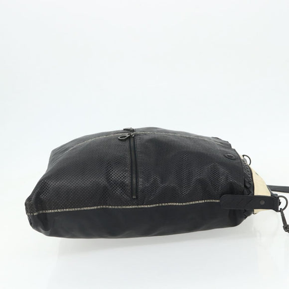 BOTTEGA VENETA INTRECCIATO Shoulder Bag Leather 2way Black Auth bs35143