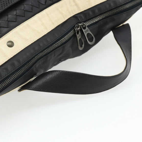 BOTTEGA VENETA INTRECCIATO Shoulder Bag Leather 2way Black Auth bs35143
