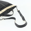 BOTTEGA VENETA INTRECCIATO Shoulder Bag Leather 2way Black Auth bs35143-8