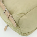 PRADA Rugzak Nylon Kaki Zilver Auth bs35144-13