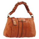 Chloe Eloise Hand Bag Leather Orange Gold Auth bs35145-1
