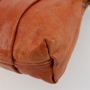 Chloe Eloise Hand Bag Leather Orange Gold Auth bs35145-15