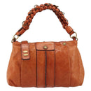 Chloe Eloise Hand Bag Leather Orange Gold Auth bs35145-13