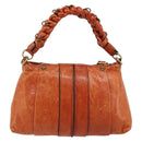 Chloe Eloise Hand Bag Leather Orange Gold Auth bs35145-2