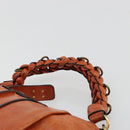 Chloe Eloise Hand Bag Leather Orange Gold Auth bs35145-8