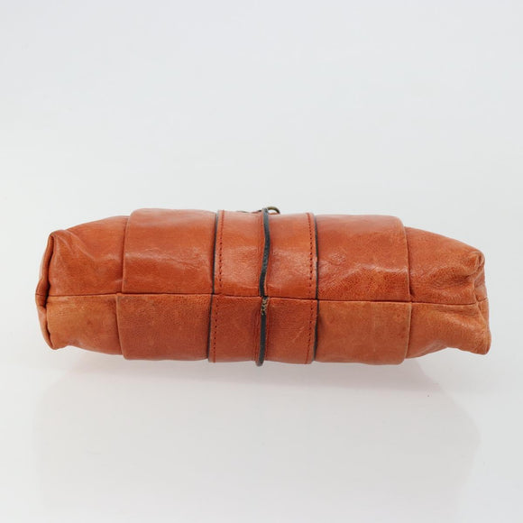 Chloe Eloise Hand Bag Leather Orange Gold Auth bs35145